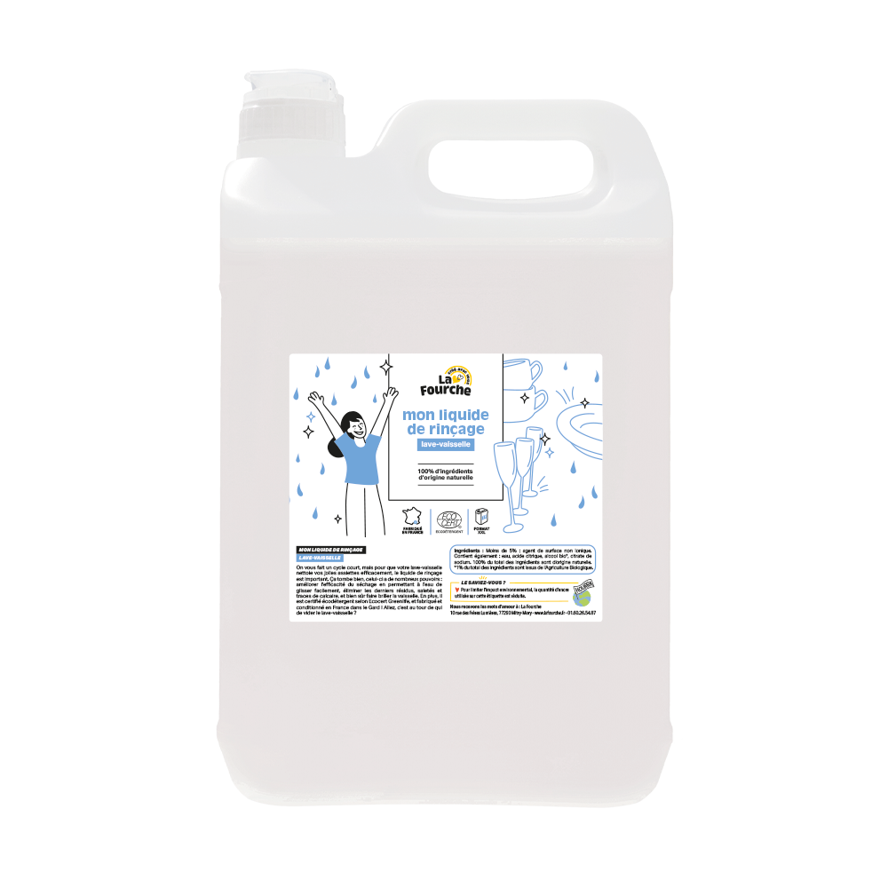 Liquide de Rinçage pour Lave-Vaisselle Certifié Ecodétergent