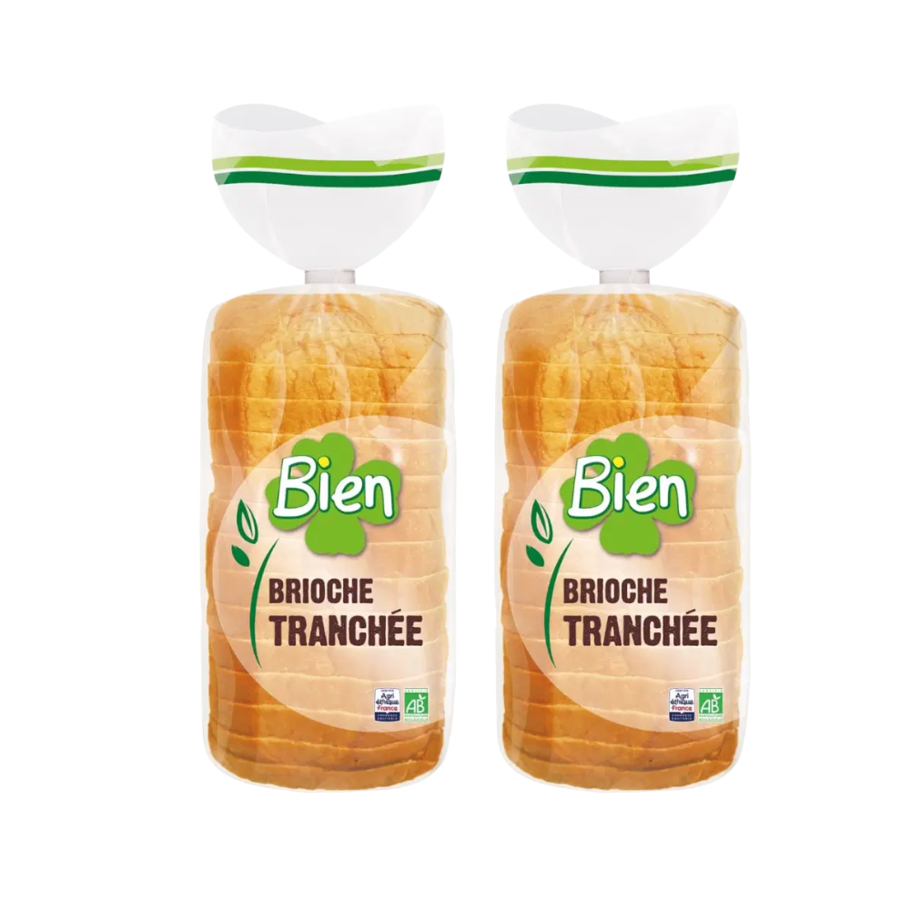 Lot de Brioches Tranchées Bio et Equitables x 2