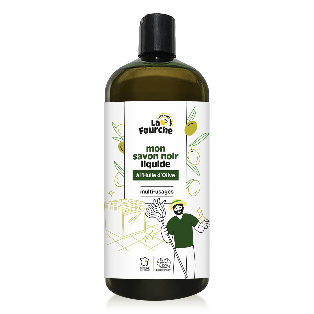 Savon Noir Liquide à l'Huile d'Olive Certifié Ecodétergent - 1L