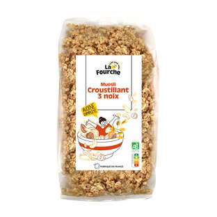 Muesli croustillant 3 noix bio