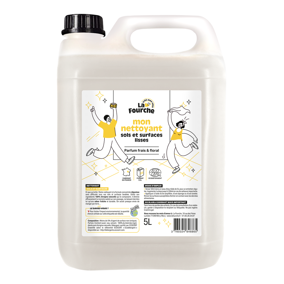 Nettoyant Sols et Surfaces Certifié Ecodétergent