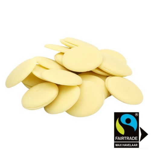 Palets chocolat blanc équitable bio en sachet kraft