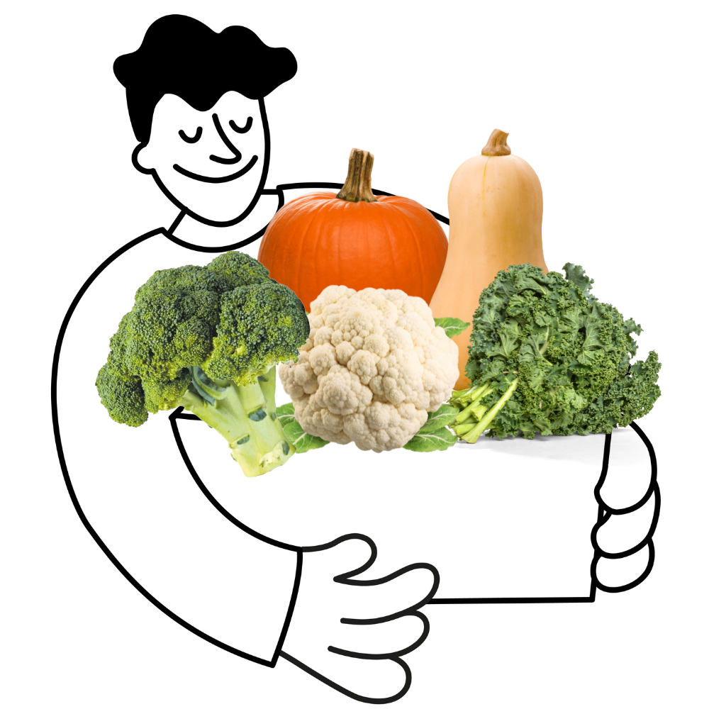 Panier légumes d'automne de saison bio