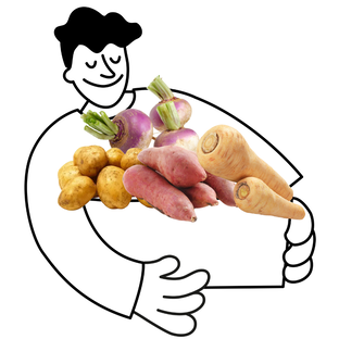 Panier légumes racines bio