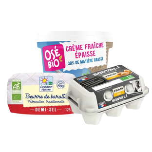 Panier les essentiels de la crèmerie bio