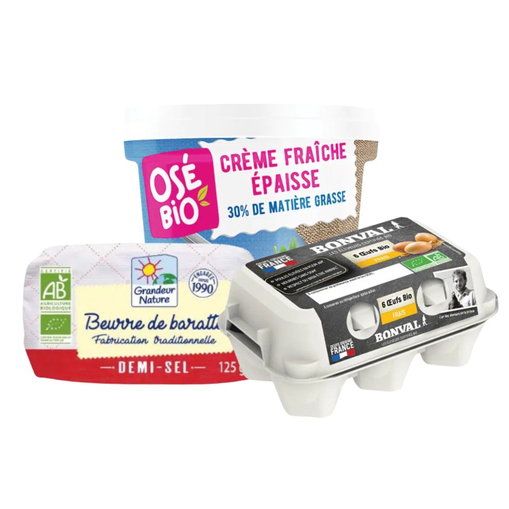 Panier les essentiels de la crèmerie bio