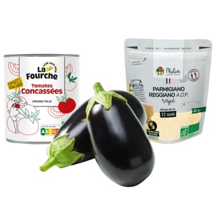 Panier recette : aubergines parmigiana bio (pour 4 pers.)