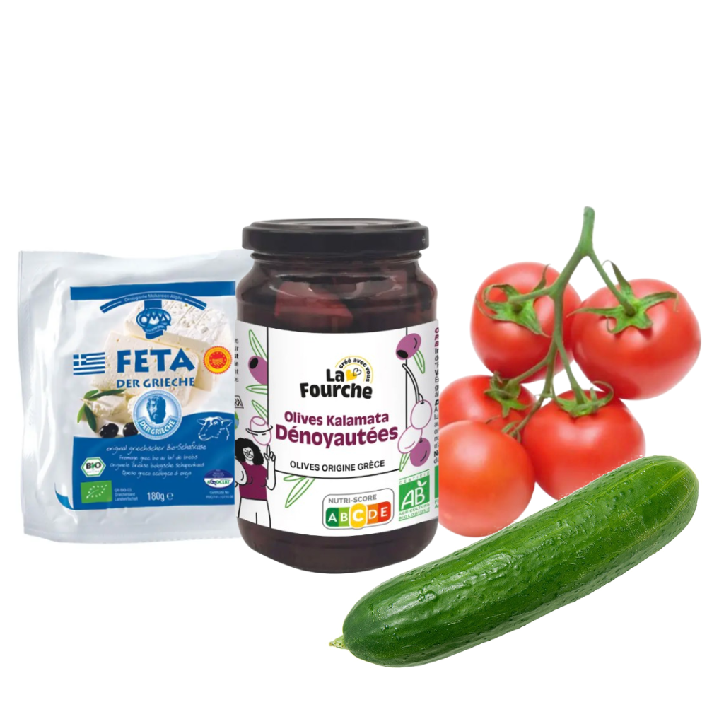 Panier recette : salade grecque bio (pour 4 pers.)