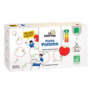 Purée de Pommes en Gourde Bio - 12x90g