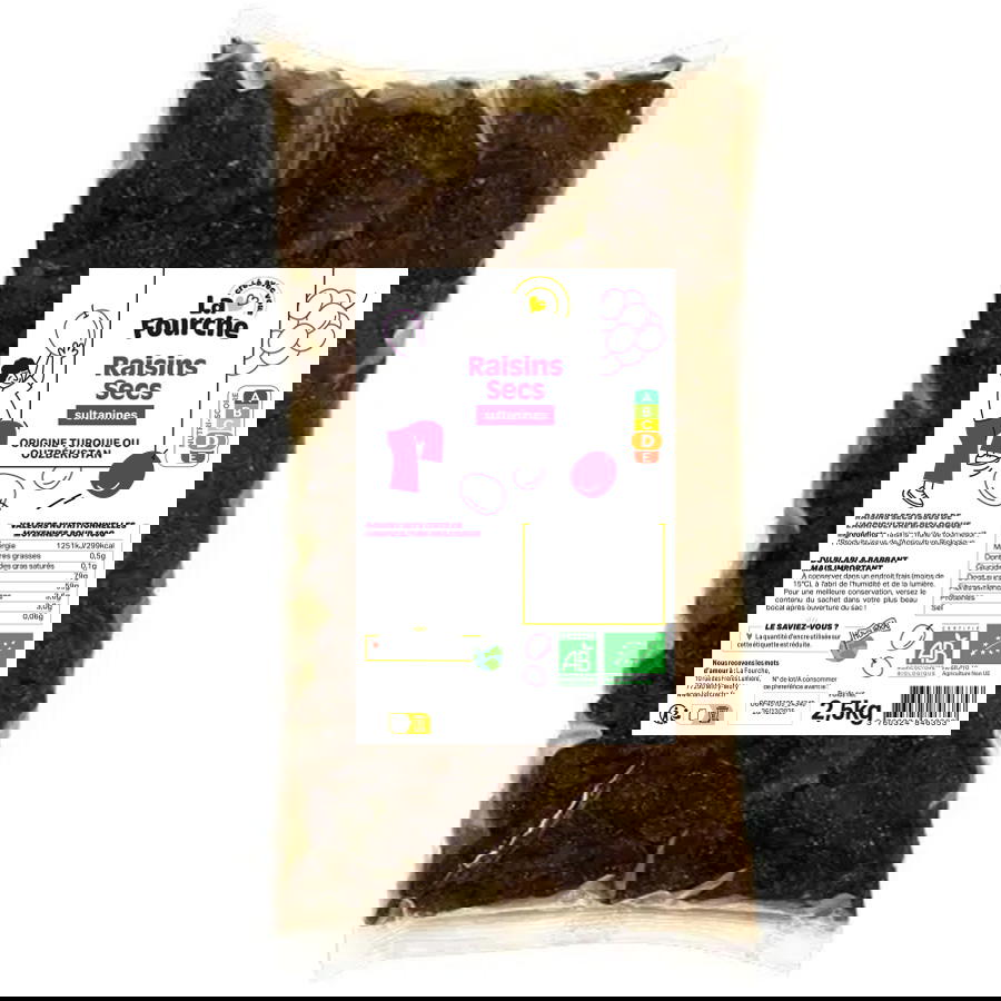 Raisins secs sultanine bio