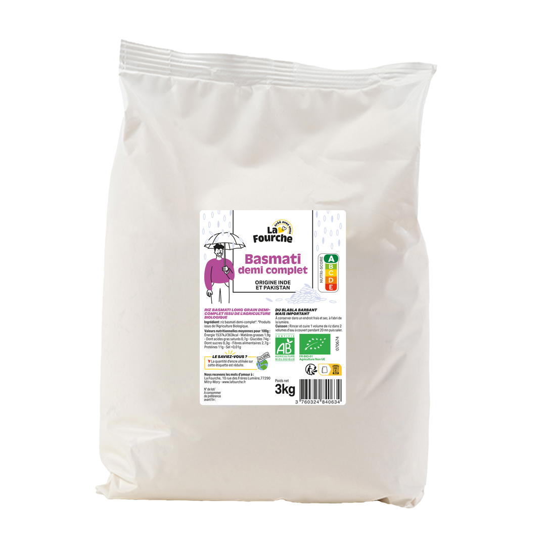 Riz basmati demi-complet bio