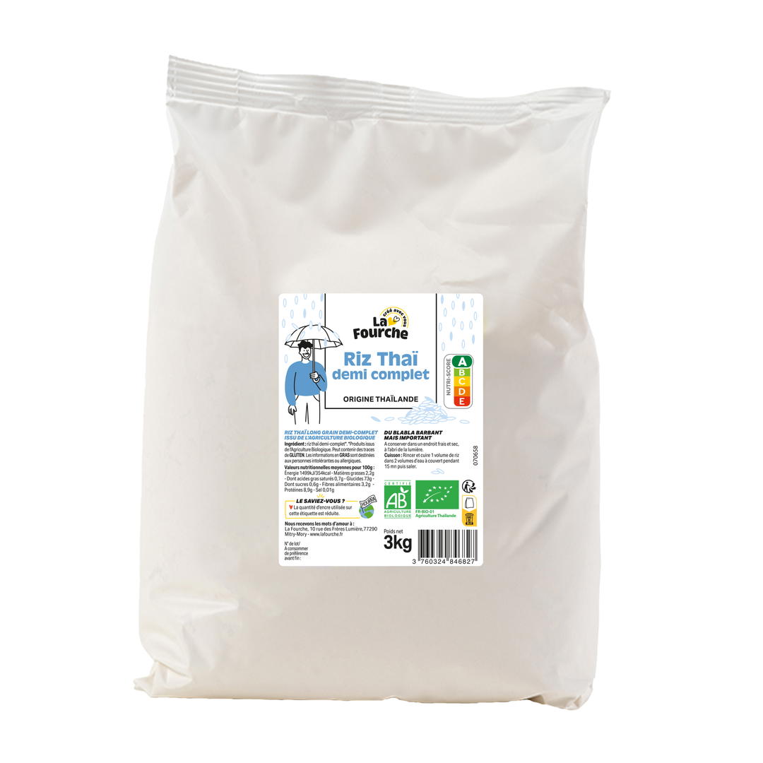 Riz thaï demi complet bio