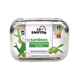 Sardines Pêche Responsable à l'Huile d'Olive Vierge Extra Bio
