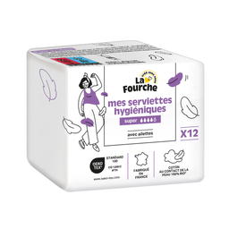 Serviettes Super Avec Ailettes x 12