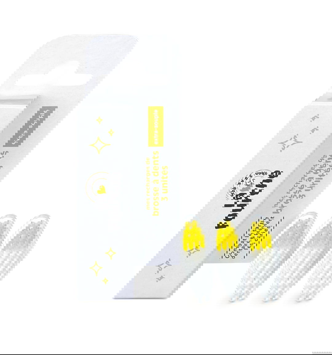 Tête de brosse à dents rechargeable extra souple x 3