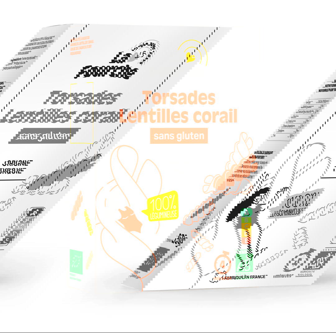 Torsades de Lentilles Corail Bio