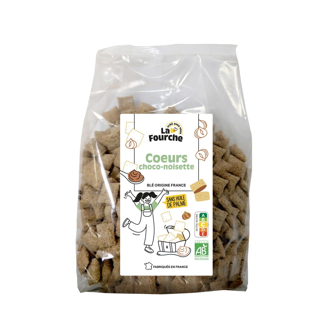 Coeurs Fourrés Choco Noisette Bio