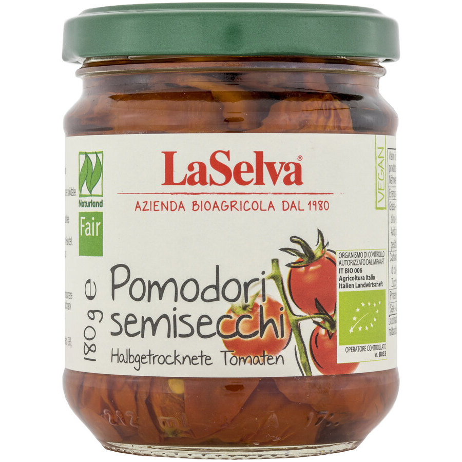 Bio Pomodori semisechi, halbgetrocknete Tomaten in Öl