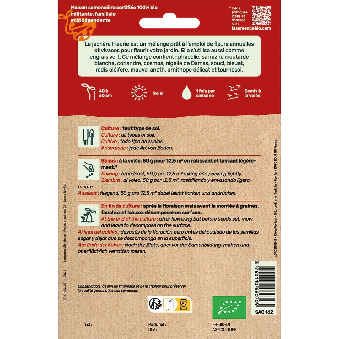 Graines Bio de Jachère Fleurie