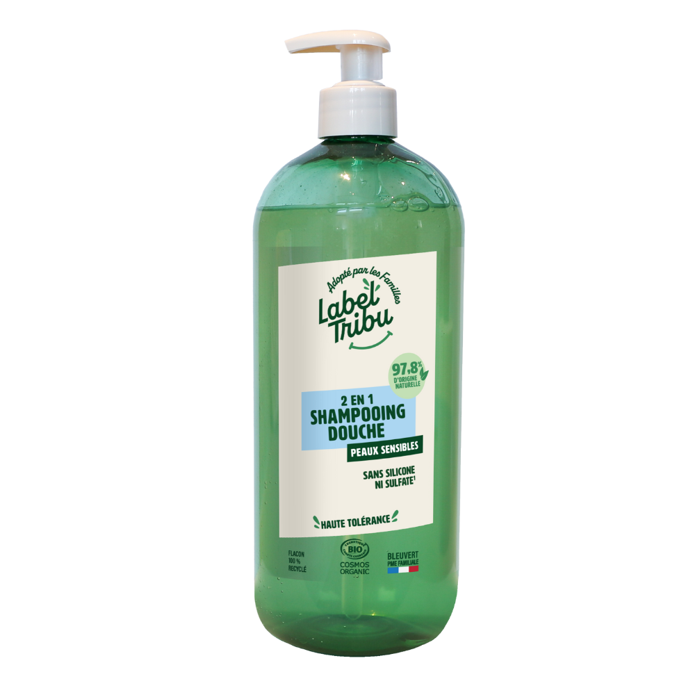 Shampoing douche 2-en-1 peaux sensibles sans parfum