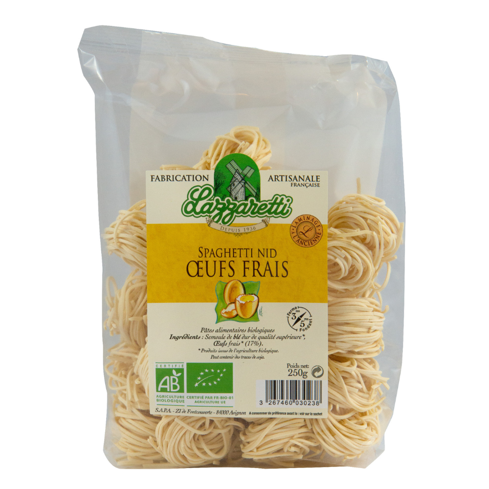 Spaghettis nids aux oeufs frais bio