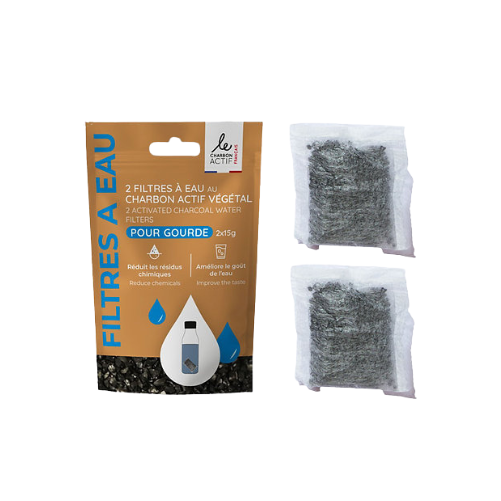 Filtres à eau au charbon végétal pour gourde x 2