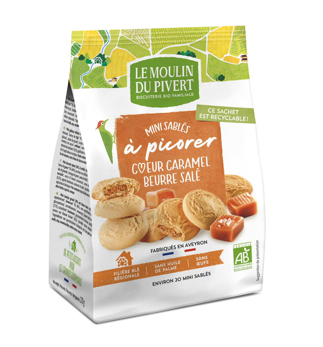 Mini sablés fourrés caramel bio