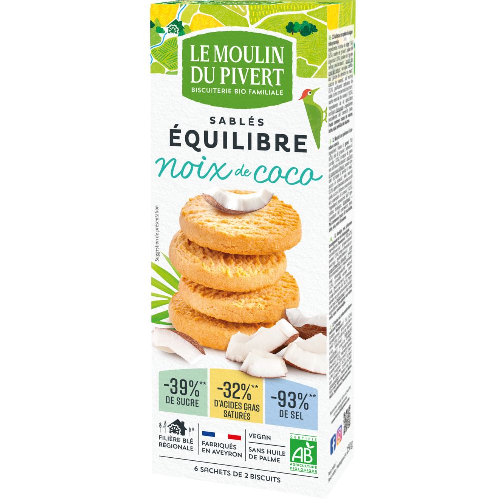 Sablés équi'libre coco bio