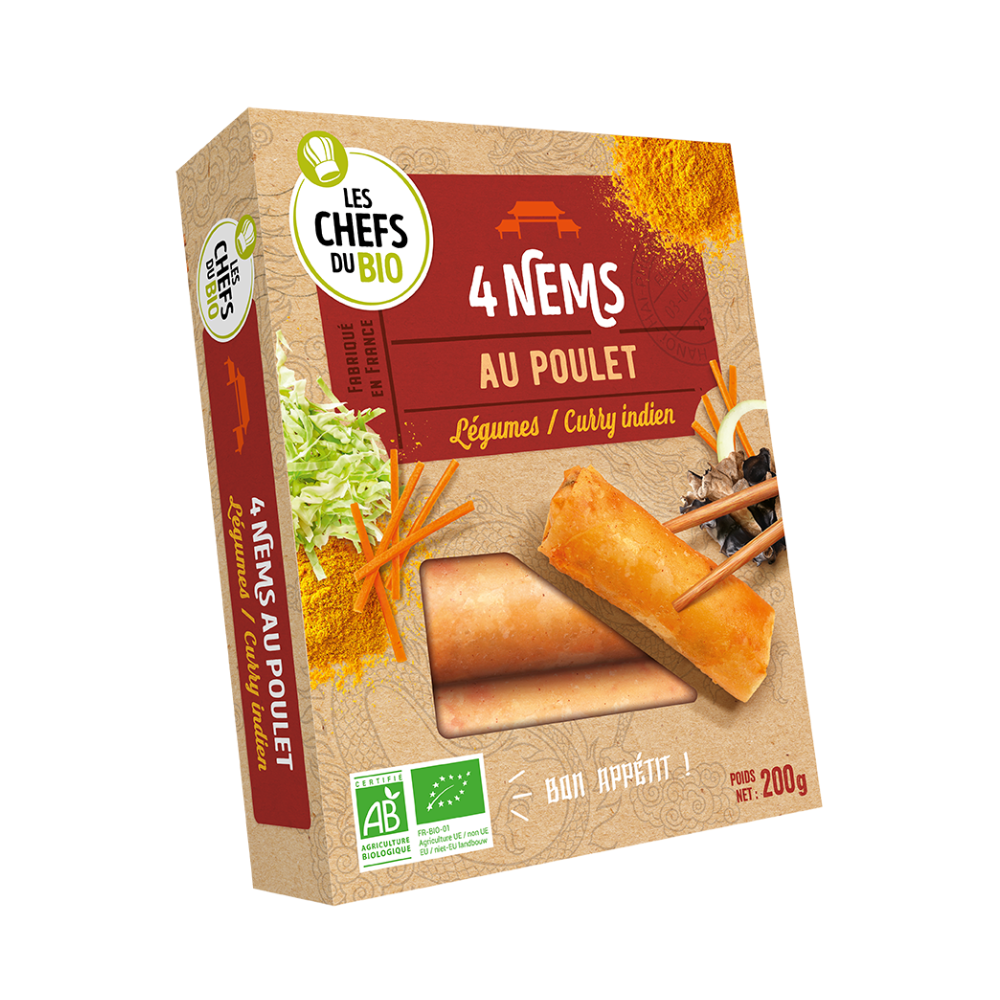 Nems au poulet bio x4