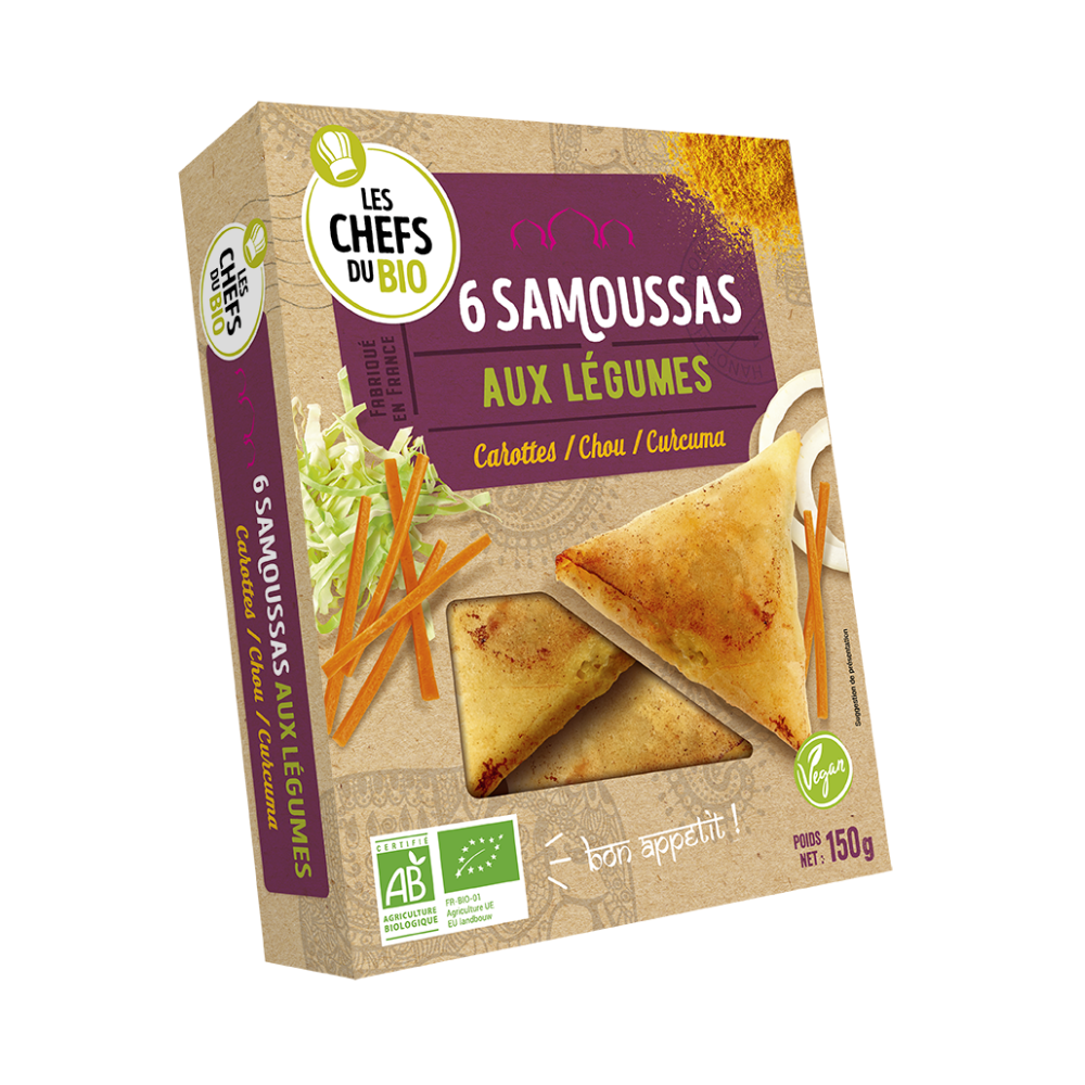 Samoussas aux légumes bio x6