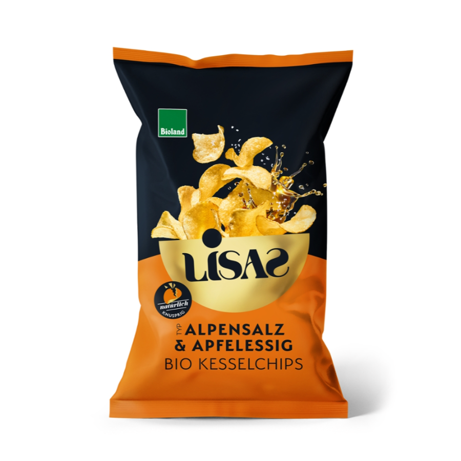 Bio-Kesselchips Alpensalz & Apfelessig