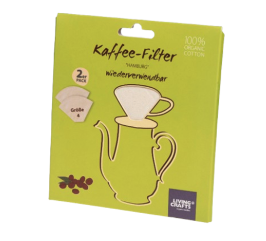 Bio Kaffeefilter aus Baumwolle, Größe 4