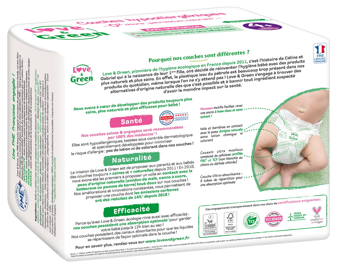 Couches T4+ (9-20kg) Hypoallergéniques x 42