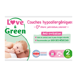 Couches T2 (3-6kg) Hypoallergéniques x 44