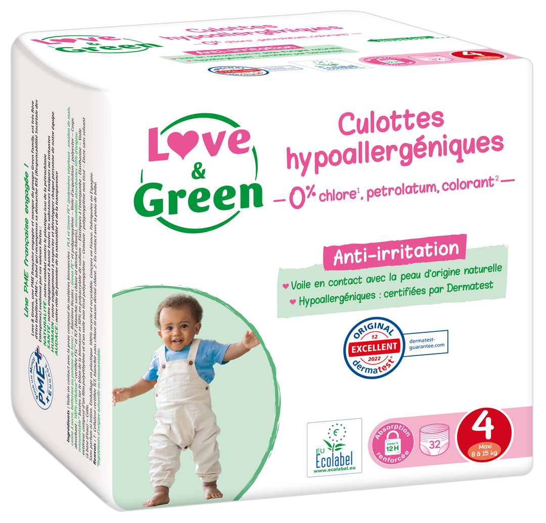 Culottes Apprentissage T4 (8-15kg) Hypoallergéniques x 32