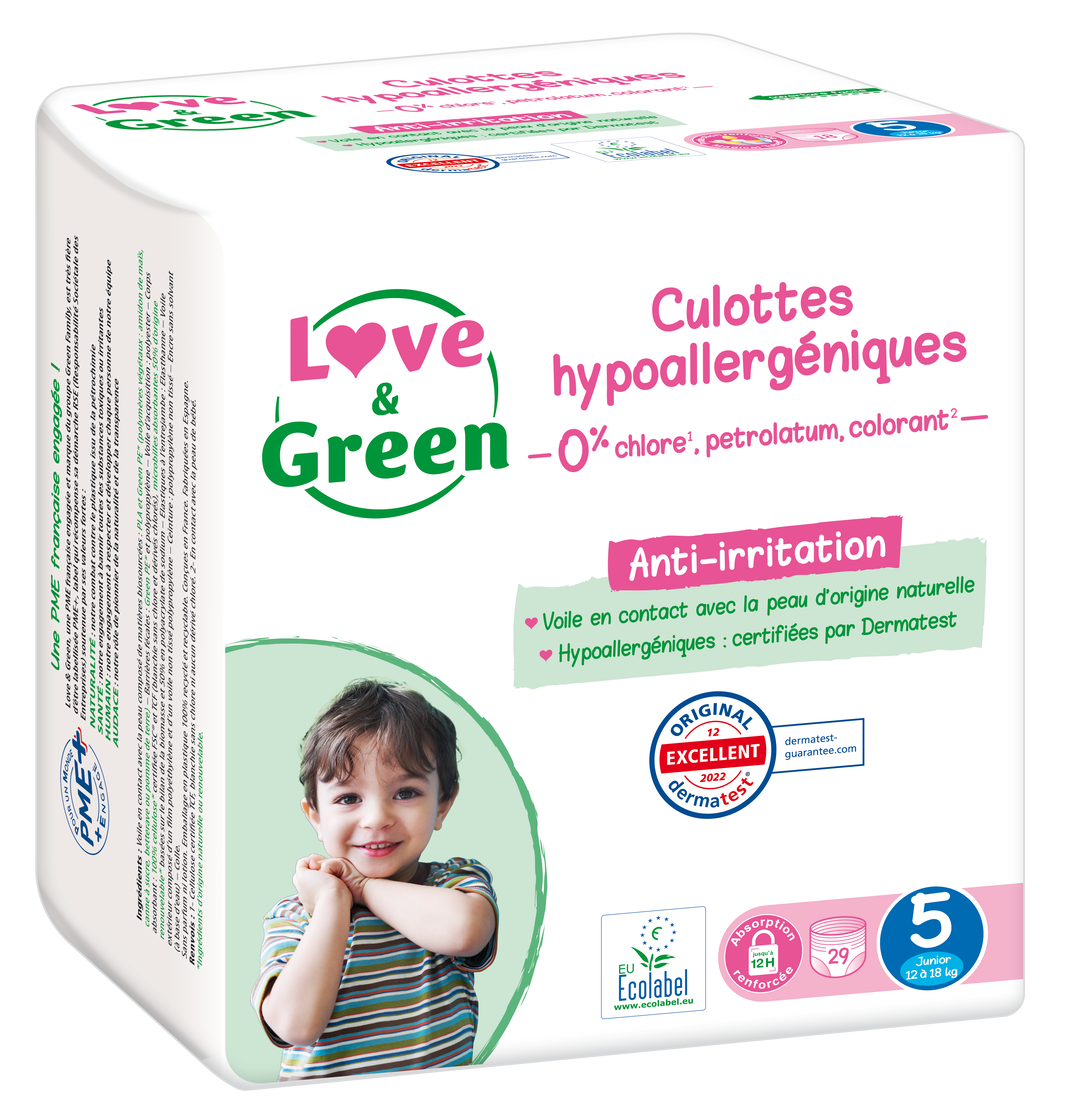 Culottes apprentissage T5 (12-18 kg) hypoallergéniques x 29