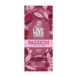Tablette chocolat rose et groseilles vegan bio