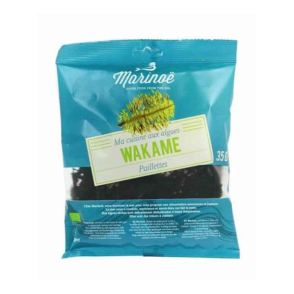 Algues wakamé en paillettes bio
