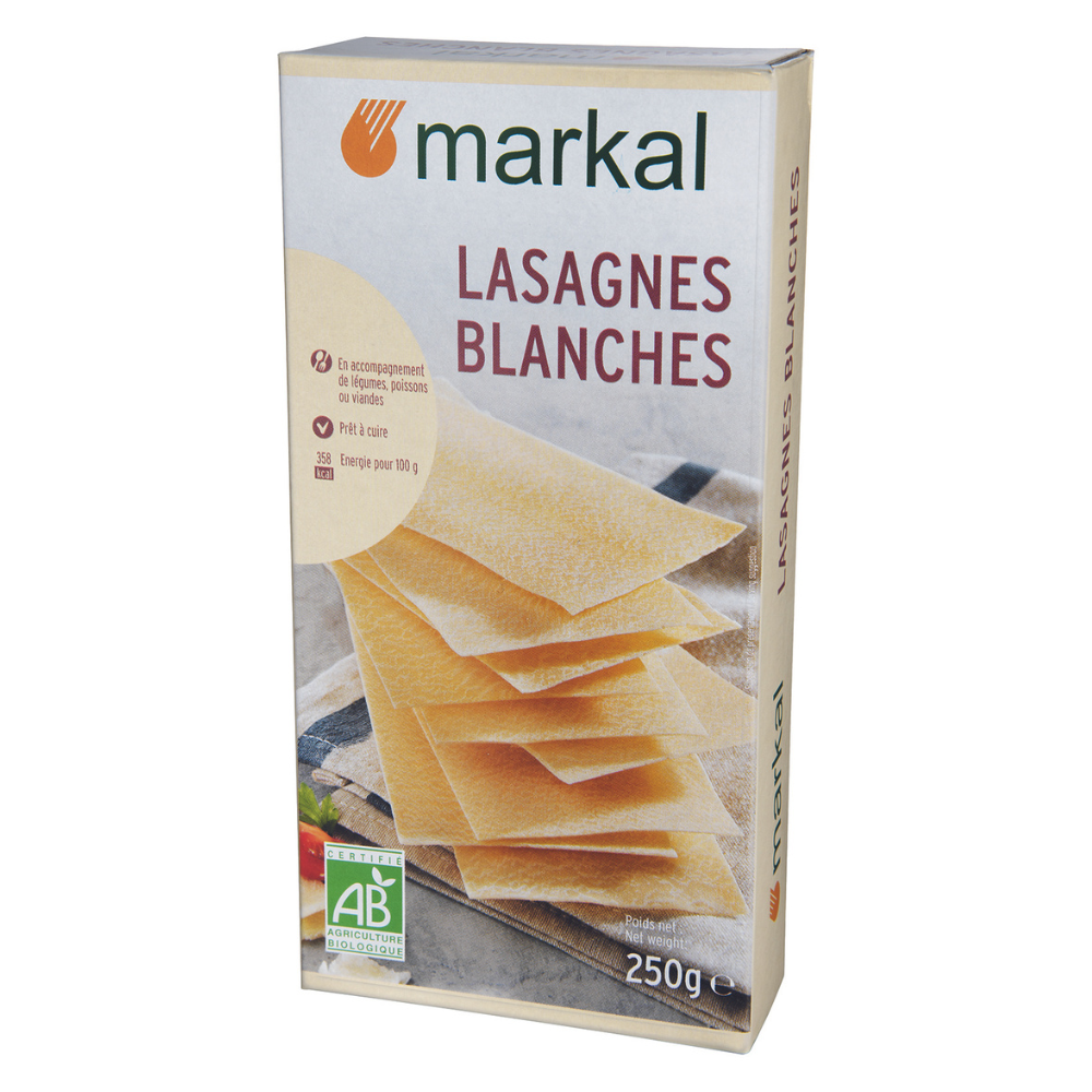 Pâtes à lasagnes blanches bio