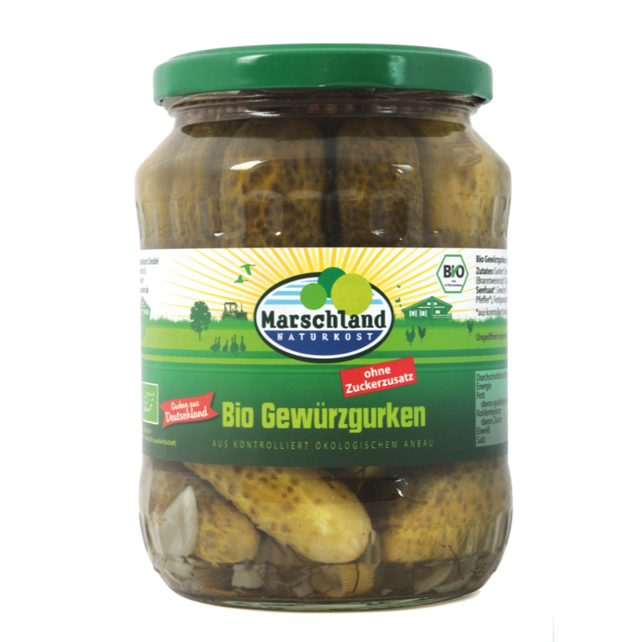 Bio Gewürzgurken ohne Zuckerzusatz