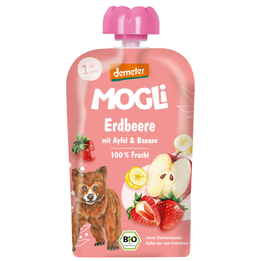 Bio Quetschie Erdbeere, ab 1. Jahr, demeter