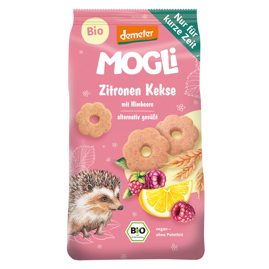 Bio Zitronenkekse mit Himbeere demeter