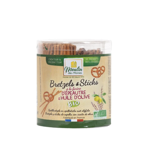 Bretzels et Sticks Epeautre et Huile d'Olive Bio