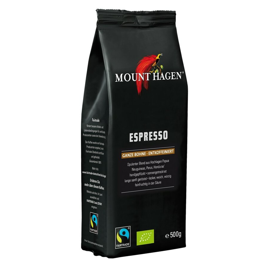 Bio Espresso entkoffeiniert, ganze Bohne