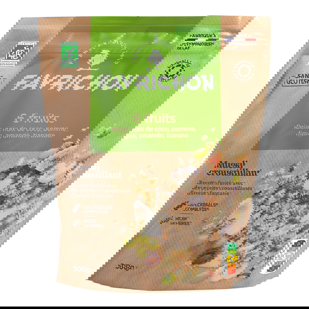 Muesli Croustillant 6 Fruits Sans Gluten Bio