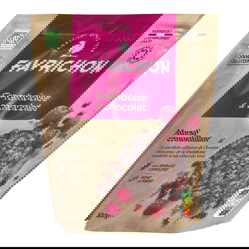Muesli Croustillant Framboise Chocolat Sans Gluten Bio