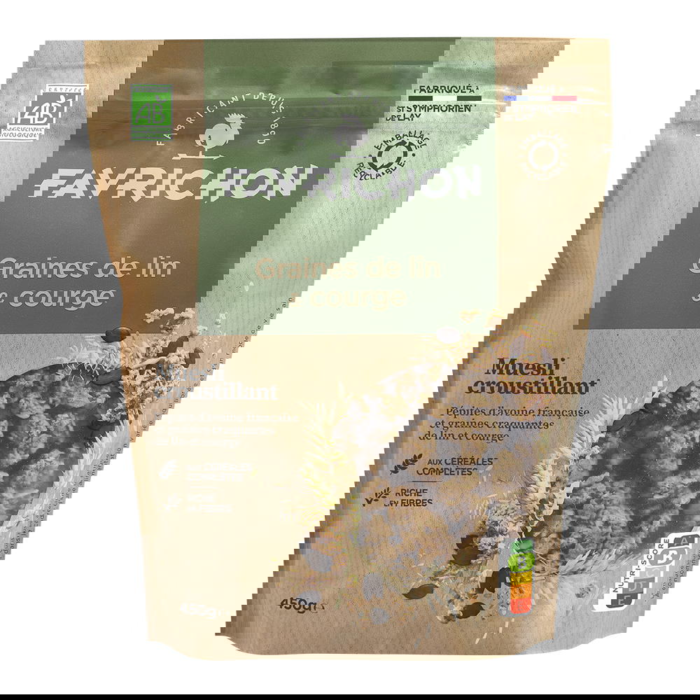 Muesli croustillant lin et graines de courges bio