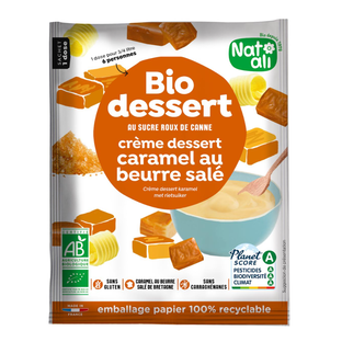 Préparation pour crème caramel au beurre salé bio