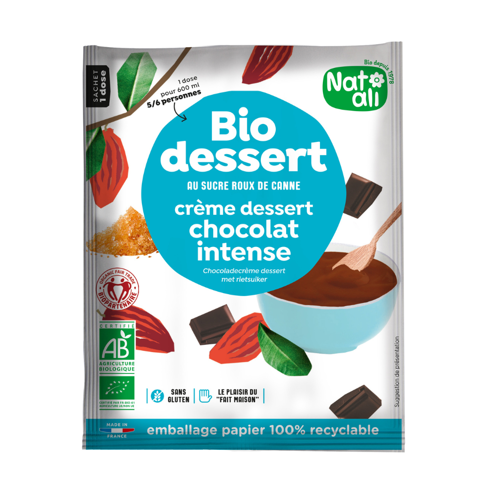 Préparation pour crème chocolat intense bio