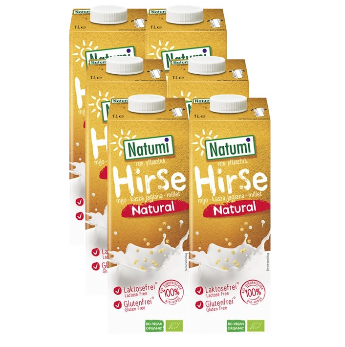 Bio Hirsedrink Natur, Karton 6 Stk.